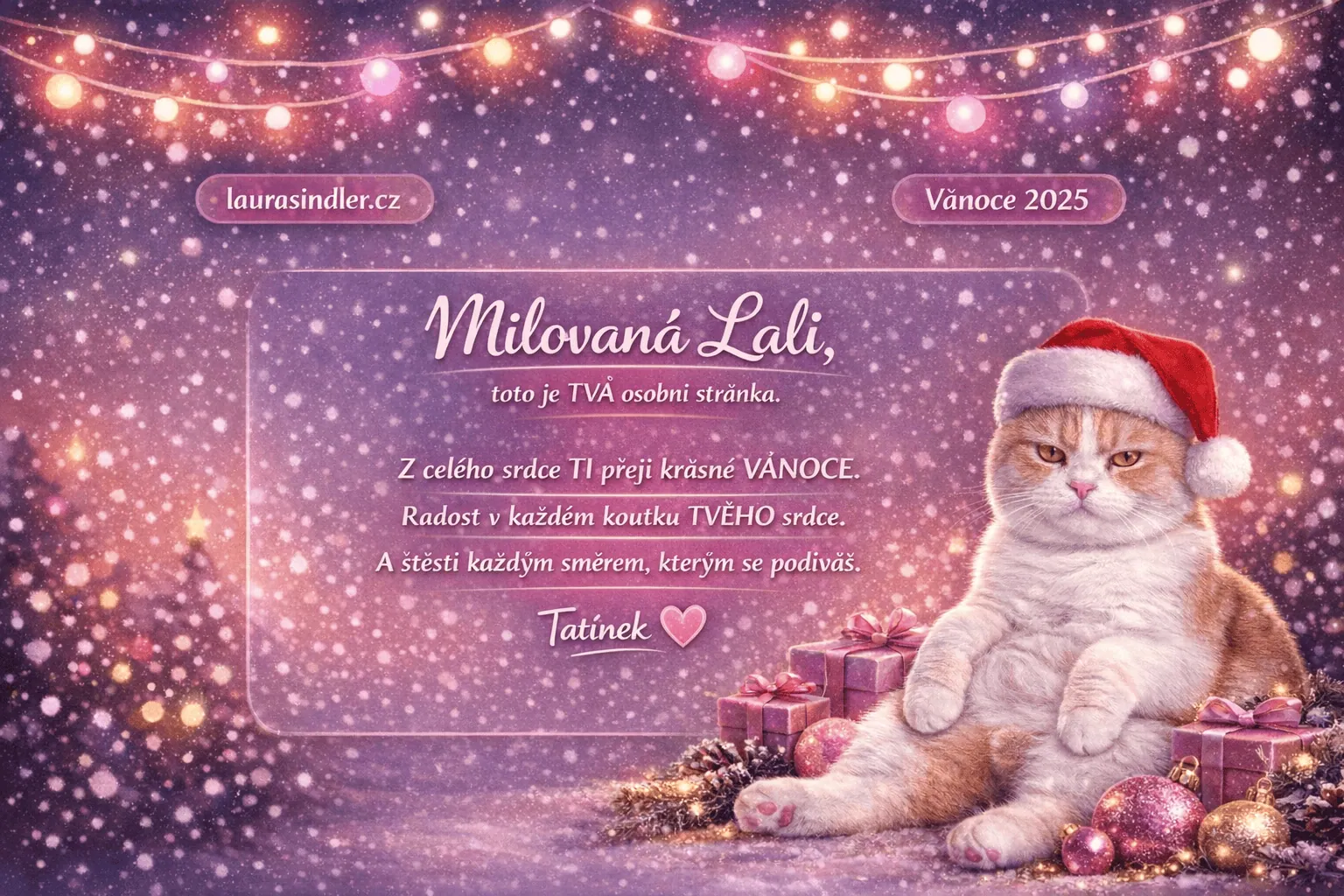 Vánoční přání pro Lauru
